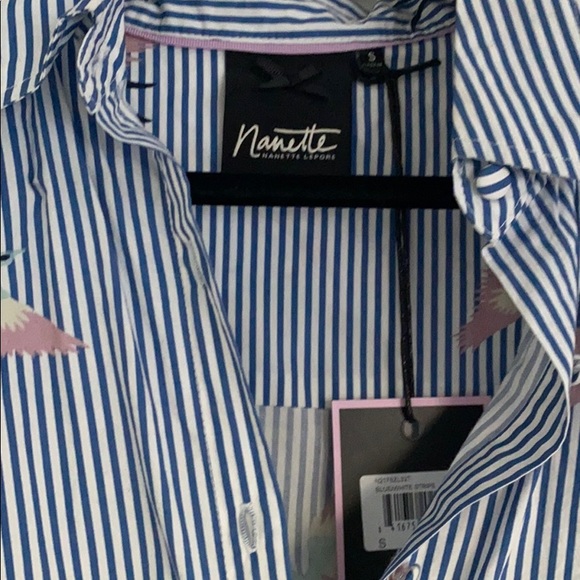 Tropical button down top - Picture 4 of 6